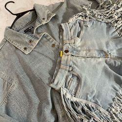 Jean Jacket /Jean shorts Bundle 