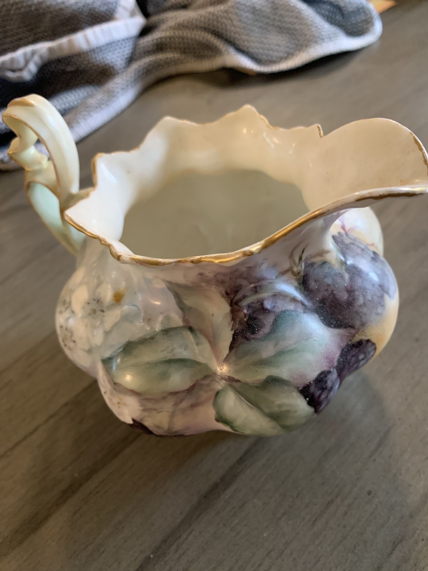 Moritz Zadkauer Porcelain Creamer Blackberries