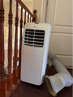 White LG portable air conditioner
