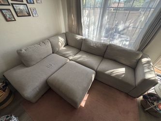 Sofa/Couch Sectional, L-Shape, with Ottoman
