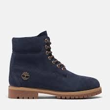 Blue Timberland Boots Suede