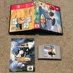 Wave Race 64 Nintendo 64 N64 - Authentic - w/ Manual  Replacement Case Tested
