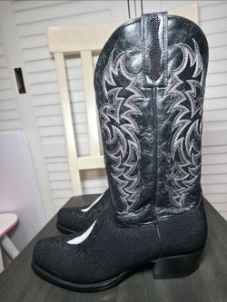 Moonshine Spirit Men's Stingray Boots Square Toe BBME417 Men's Size 9 D