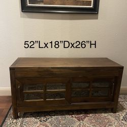 Like New Solid Match Tv Console With Coffee Table 