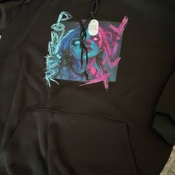 Jinx Was Here Hooded Sweatshirt Black 2XL