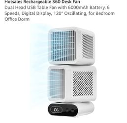 Rechargeable 360 desk fan
