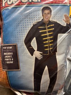 New, Adult Michael Jackson Costume size L-XL
