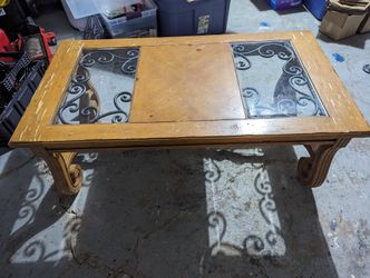 Large Wooden Coffee Table 52 x 28 x 19.5 In.
