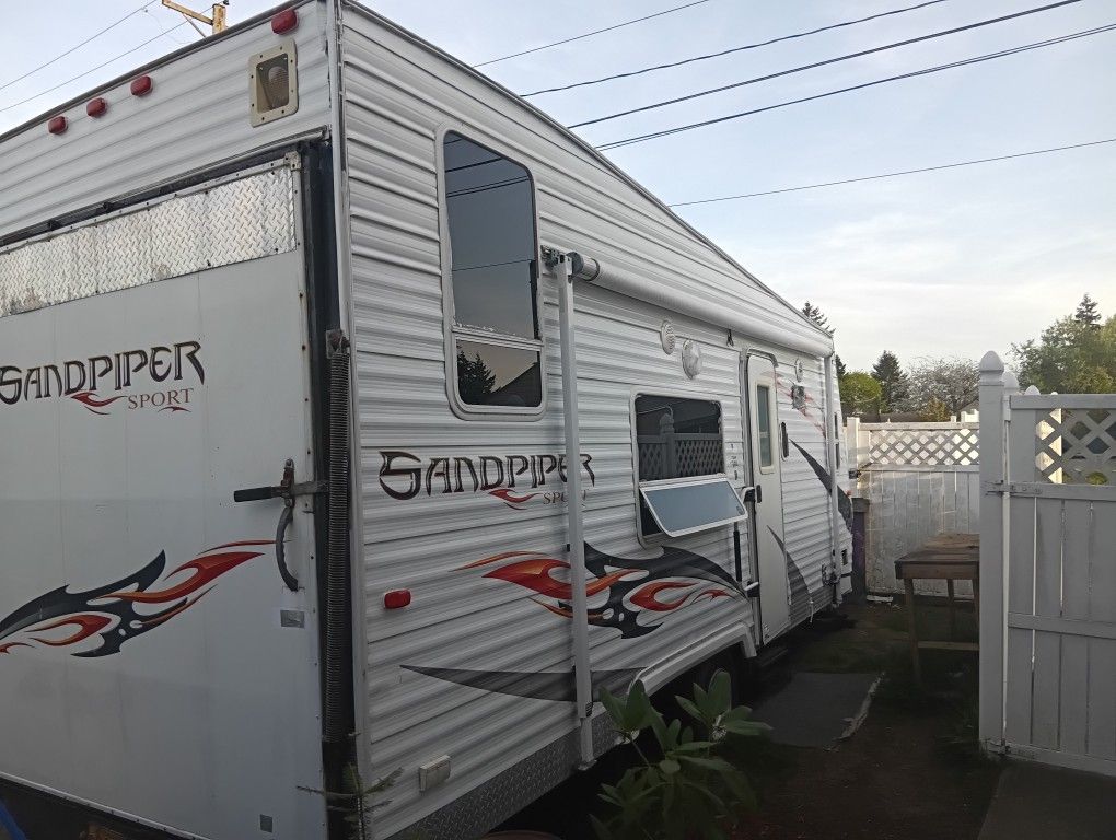 Sandpiper Toy hauler Travel Trailer