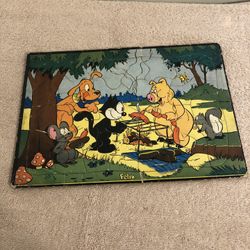 Vintage 1949 Built Rite Sta-N-Place Felix The Cat Frame Tray Puzzle #18