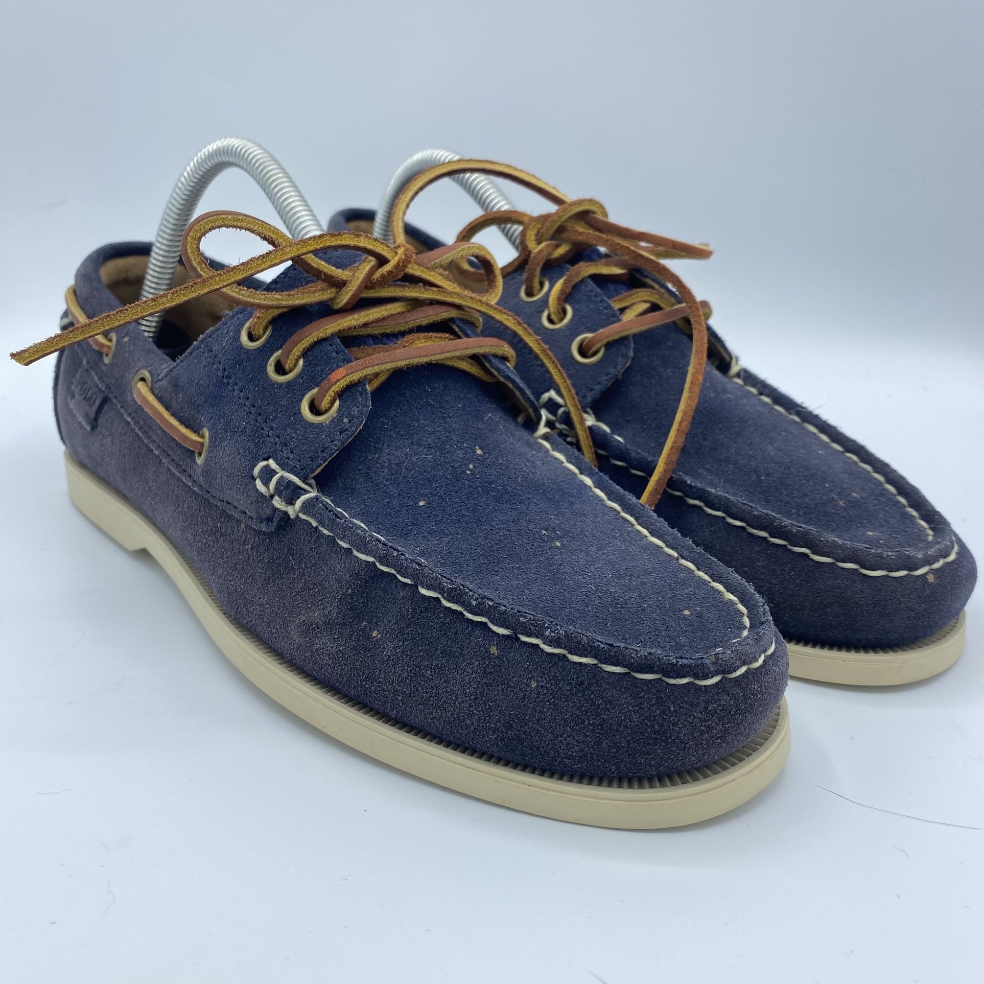 Polo Ralph Lauren Newport Navy Merton Boat Shoe Men NEW SPERRY size 8.5 Stains