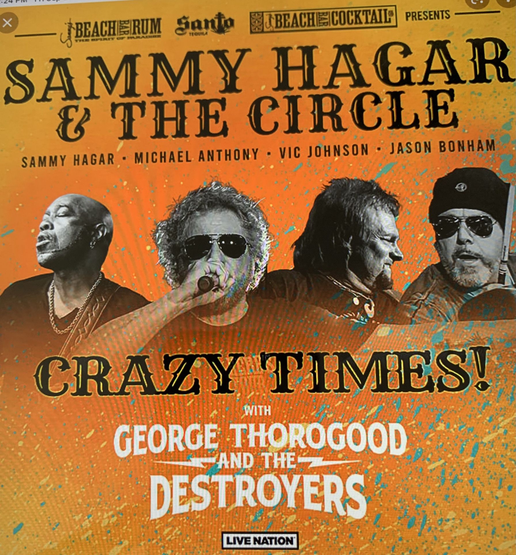 Sammy Hager and the circle with Guest George Thorogood