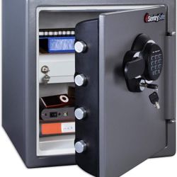 SentrySafe SFW123GDC Fireproof Safe and Waterproof Safe with Digital Keypad 1.23 Cubic Feet, Gun Metal Grey, Exterior: 17.8"H x 16.3"W x 19.3" L