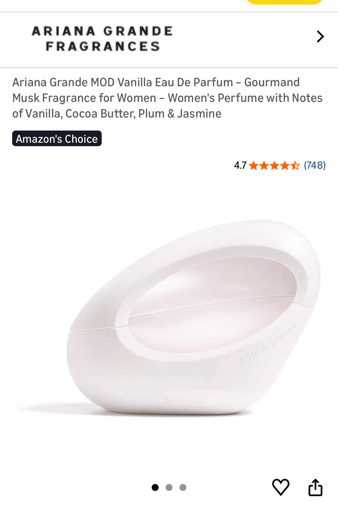 Ariana Grande MOD Vanilla Eau De Parfum –