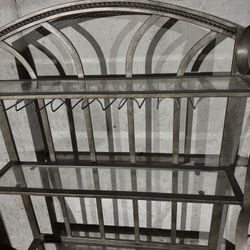 Bakers Rack With Glass 5 Pieces 