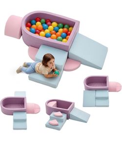 Foam Climbing Blocks with Ball Pit for Toddlers