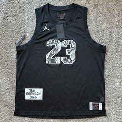 AIR JORDAN JUMPMAN LEGACY AJ11 SNAKESKIN BASKETBALL MESH JERSEY MENS SIZE XL BLACK WHITE NEW