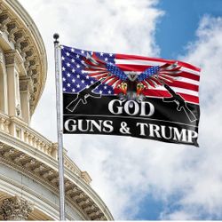 God, Guns And Trump Flag