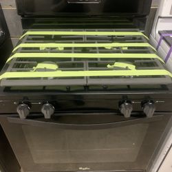 Whirlpool 4 Burners Gas Stove In Black Working Perfectly 4 Months Warranty 