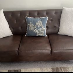 Faux Leather Sofa FREE
