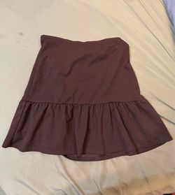 Black Ruffle Hem Mini Skirt Medium