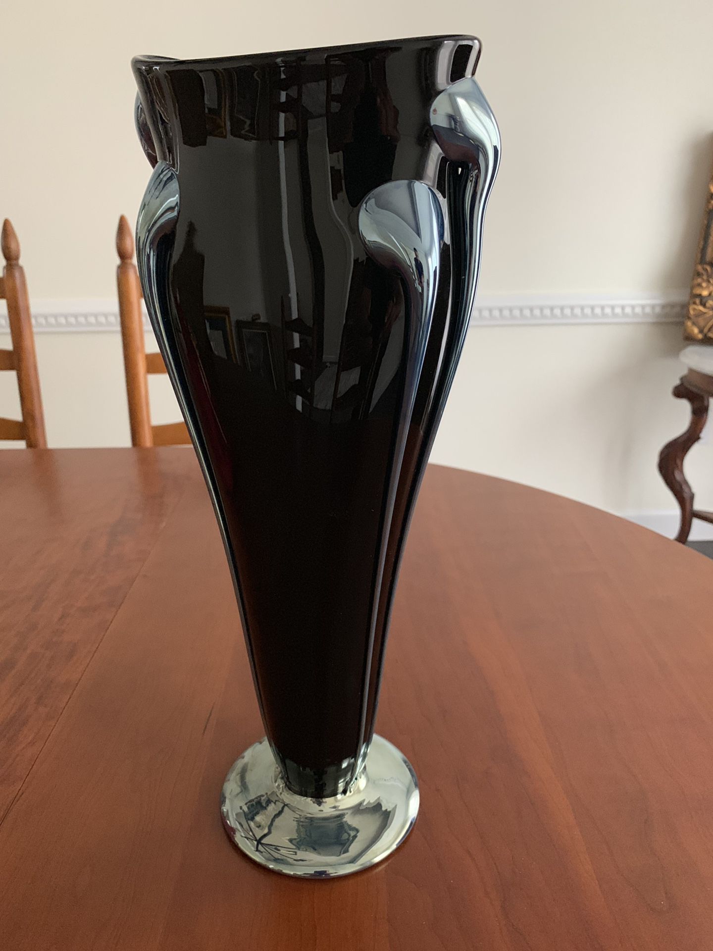 John Cook Carnival Glass SIGNED Vase