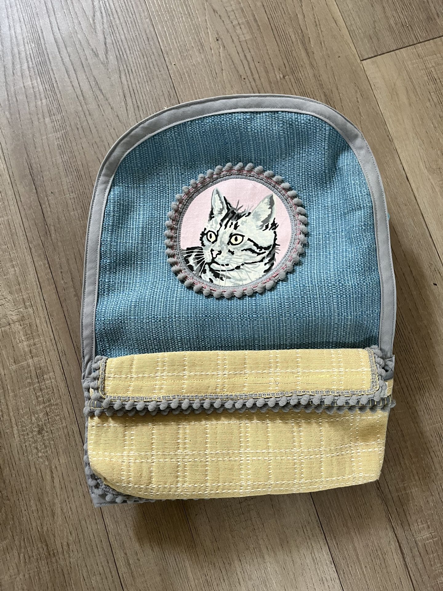 New Artisan Made Fabric Cat Backpack