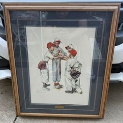 Norman Rockwell “Four Sporting Boys: Baseball (Choosin' Up) 1951”