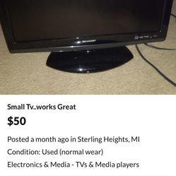 Small Tv Works Great 