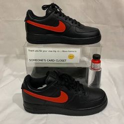 WHITE AND GREY AND BLACK AND RED NIKE AF1