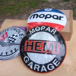 Mopar Metal Signs or Chevrolet Corvette Metal Sign.