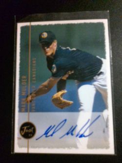 1999 just memorabilia Mark Mulder autographed baseball card