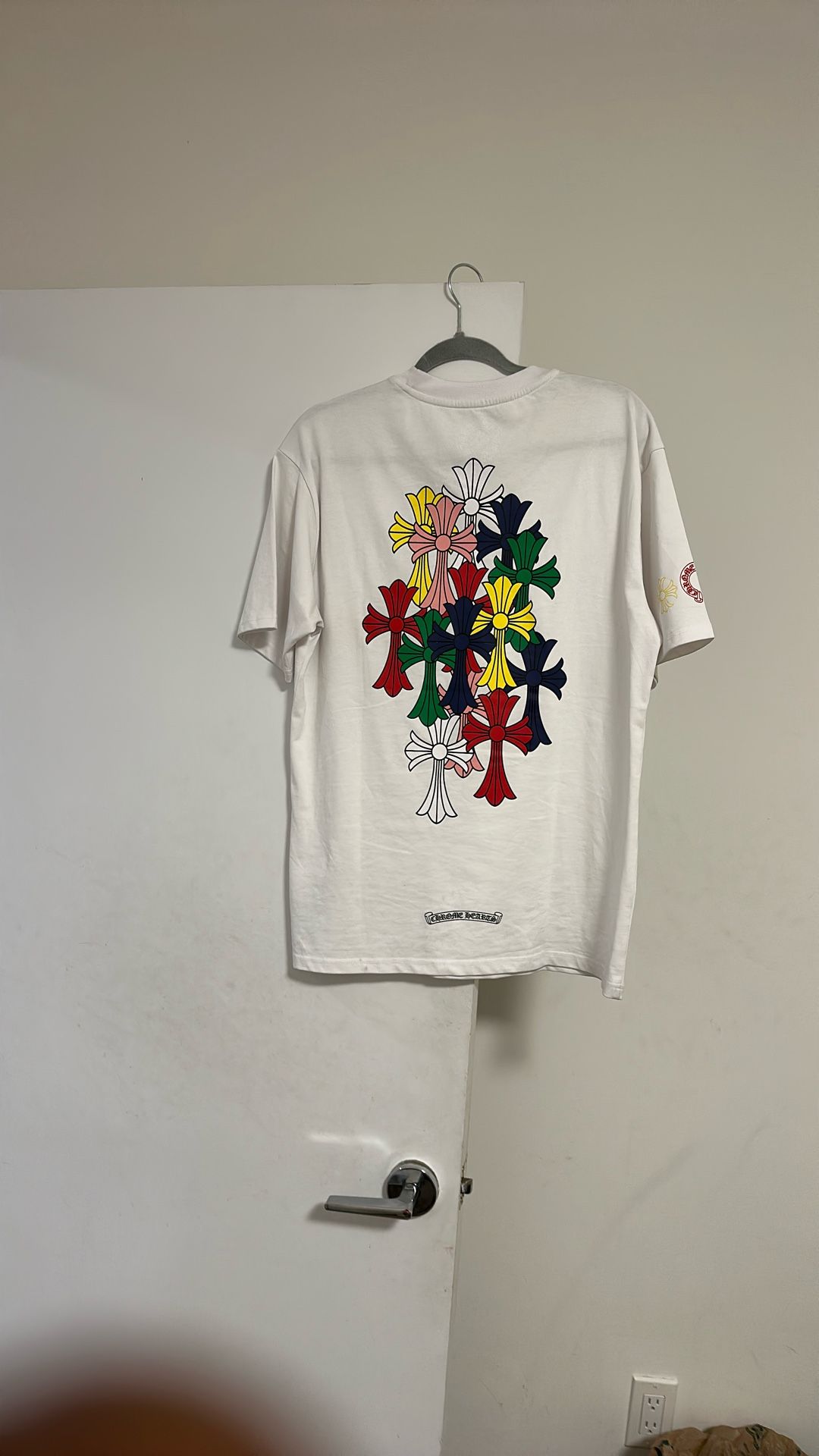 White Chrome Heart Tee