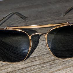 Ray Ban - Aviator Style - Sunglasses - Gold - The Colonel - Model # RB3560 001 61-17