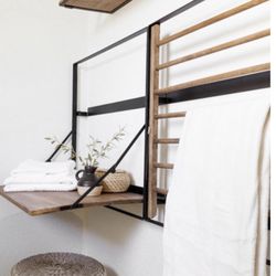 Pottery Barn New Trenton Fold Out Table & Drying Rack 