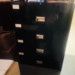 Black File Cabinet 