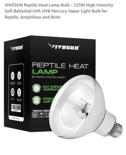 Reptile UVB UVA 125w Heat Bulbs