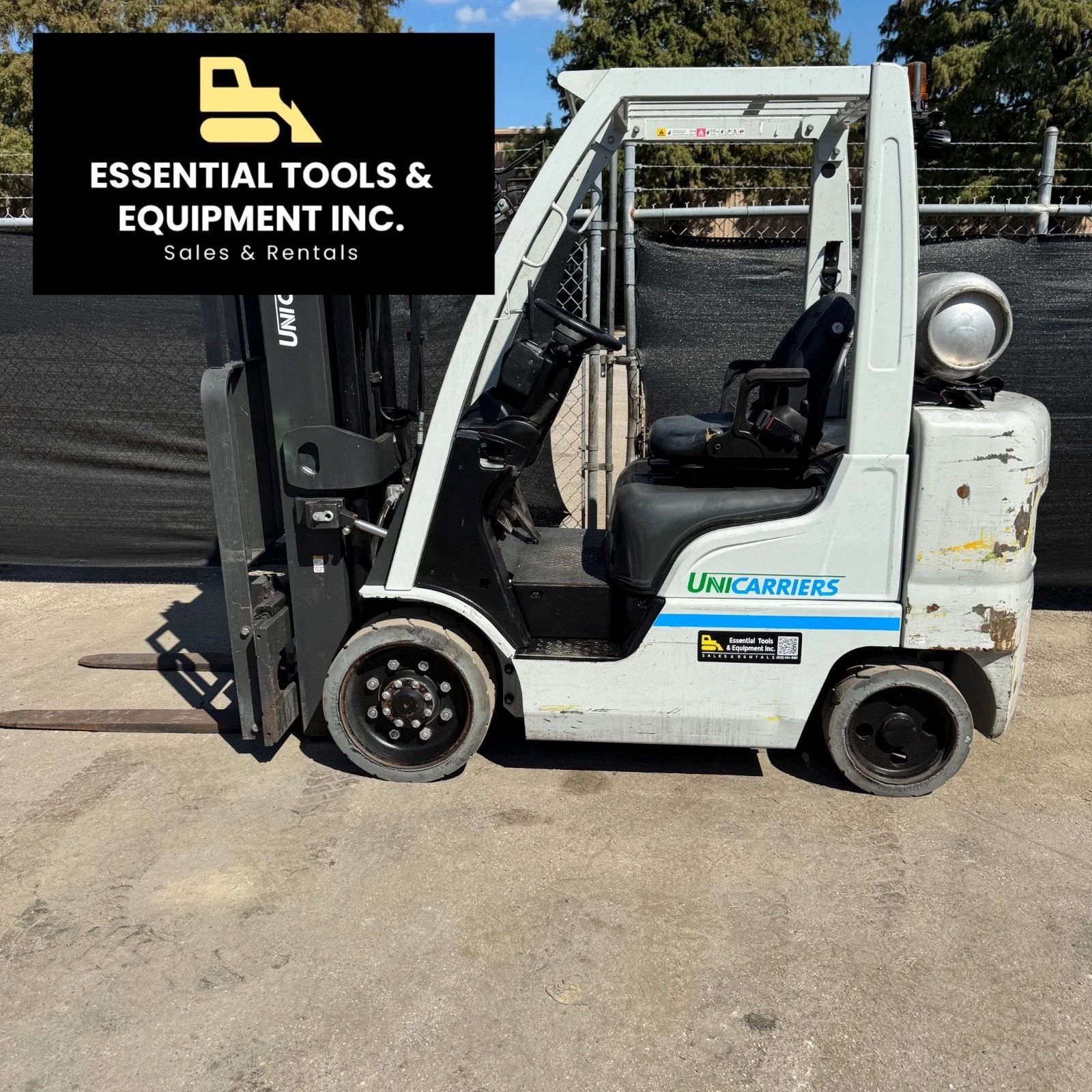2019 Unicarrier MCUG1F2F80LV 6,000lb Cushion Propane Forklift 3-Stage Nissan K25