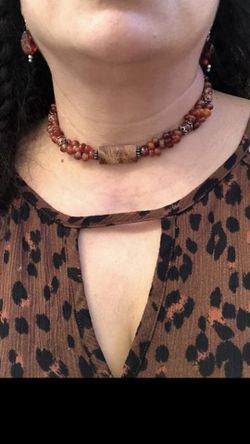Carnelian,jasper necklace 15’