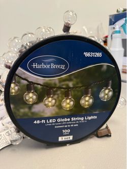 48-ft Plug-in Brown Indoor/Outdoor String Light with 100 White-Light LED Globe Bulbs