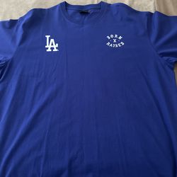 Men's Los Angeles Dodgers New Era Born x Raised Royal Let's Go Dodgers T-Shirt