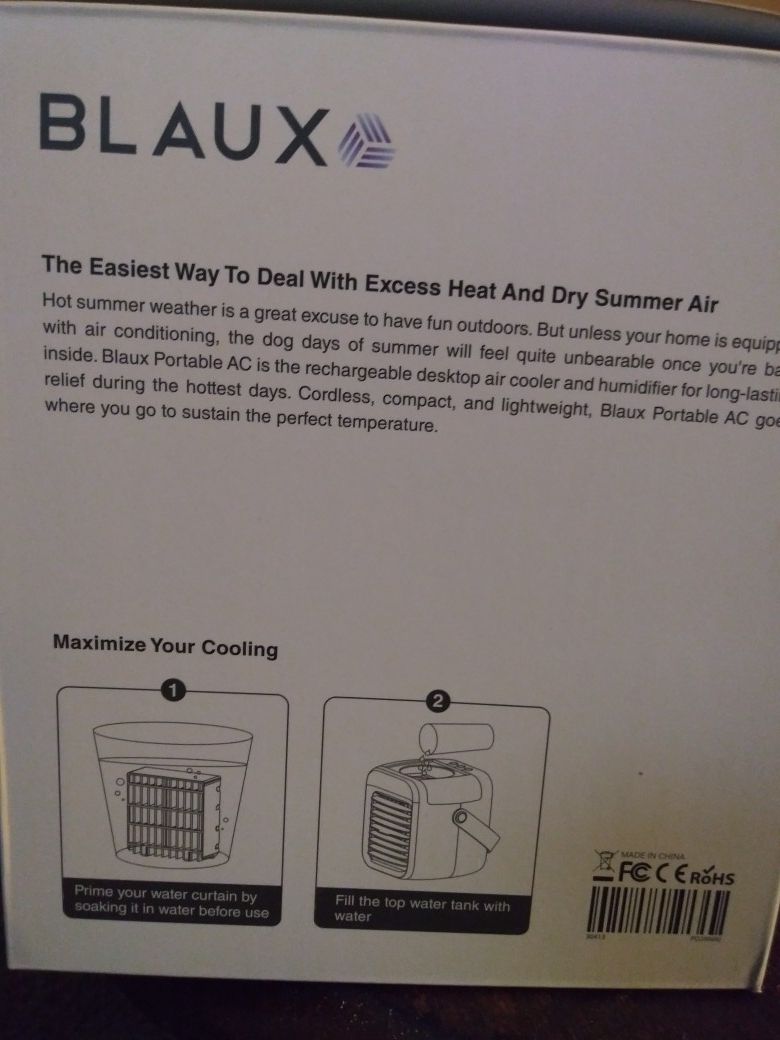 Blux portable personal AC unit/ humidifier