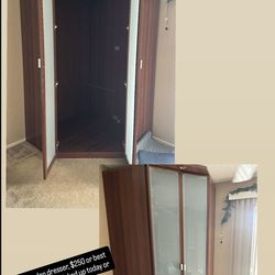 HUGE WOODEN DRESSER.