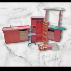 vintage Barbie Kitchen set from 1990's