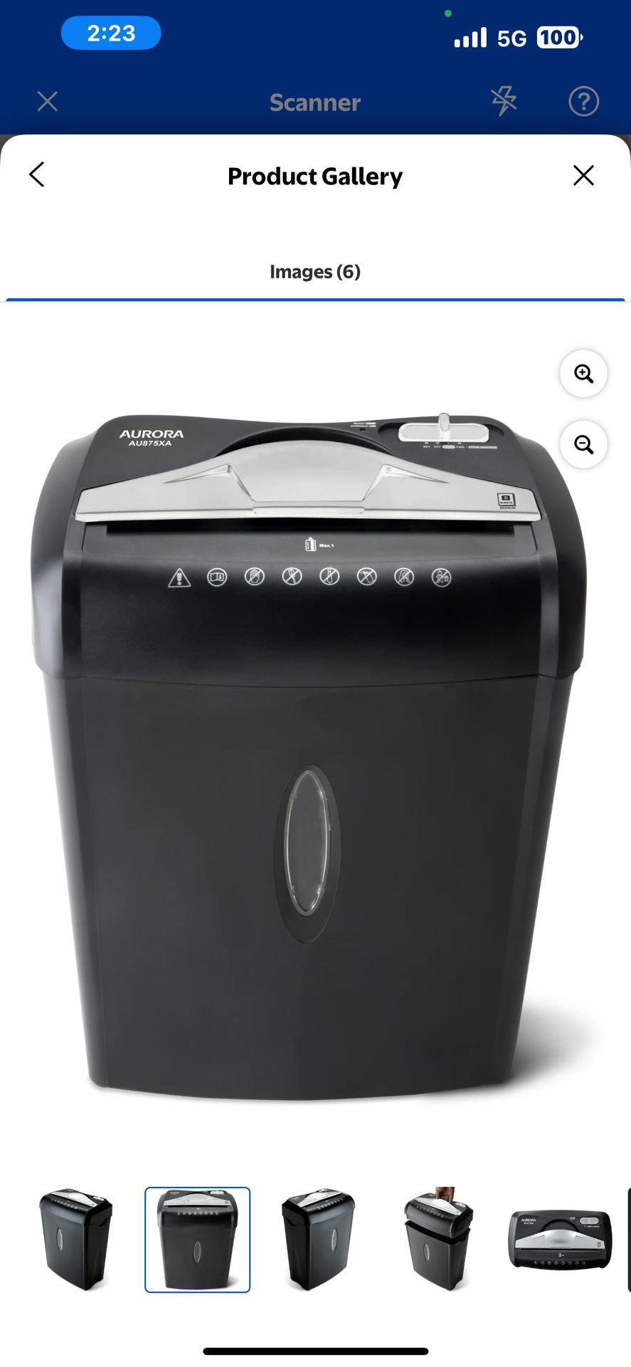 Aurora AU875XA 8-Sheet Crosscut Paper and Credit Card Shredder with 3.7-gallon Wastebasket Brand New In Box