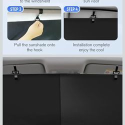 new retractable car windshield shade