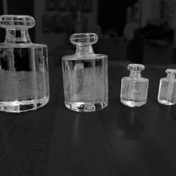 Vintage Apothecary Glass Weights Set Of 4
