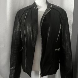 Leather Jacket men. TOPMAN Size Small