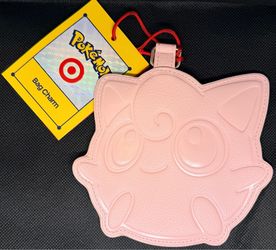 Pokemon x Target JigglyPuff Bag Charm Brown Faux Leather Brand New