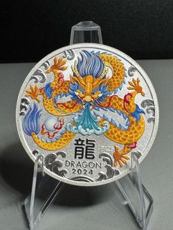 2024 Yellow Dragon 1 oz .9999 Silver Coin – Perth Mint